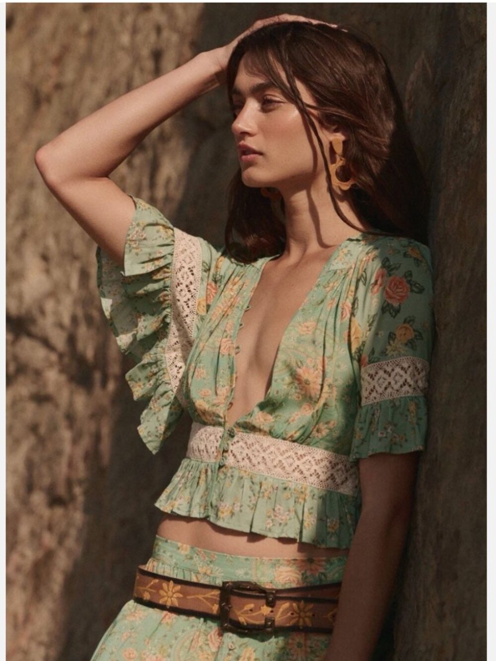 Spell & The Gypsy Melody Crop & Frill Shorts Set - Small - NWT - Picture 3 of 16